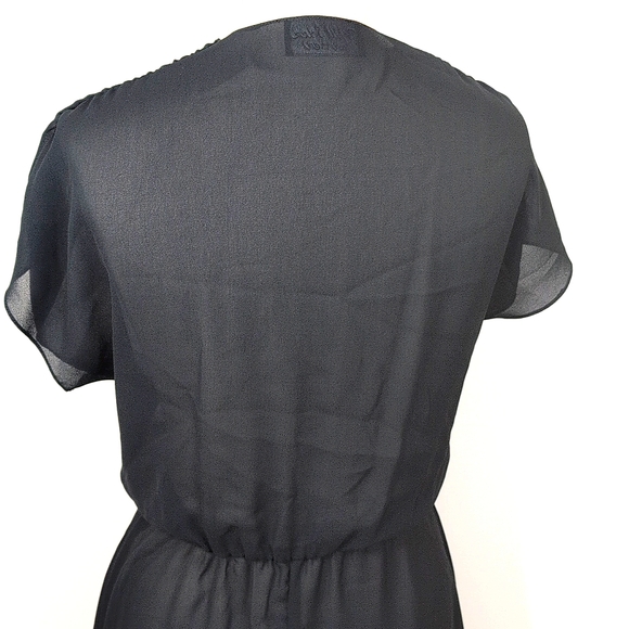 Vintage Billy Jack For Her sheer midi dress W sparkly floral design. Medium. - Picture 7 of 12